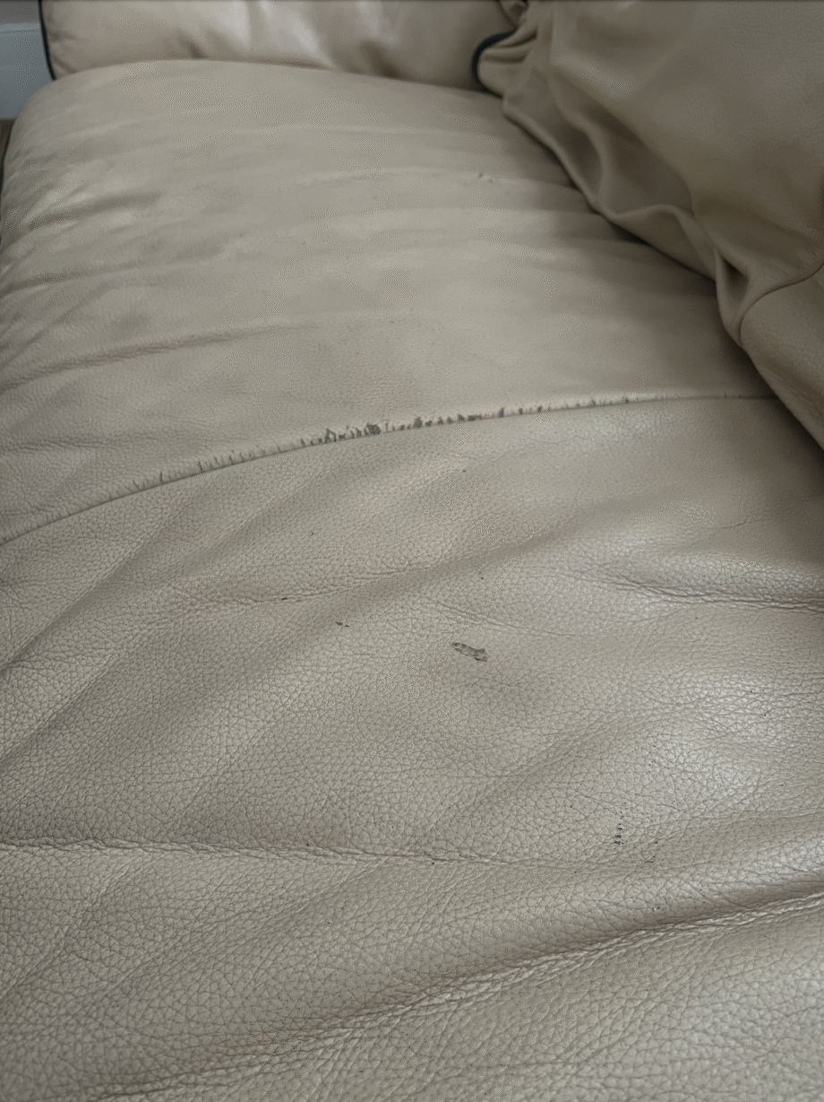 Italian 3-Seat Leather Sofa