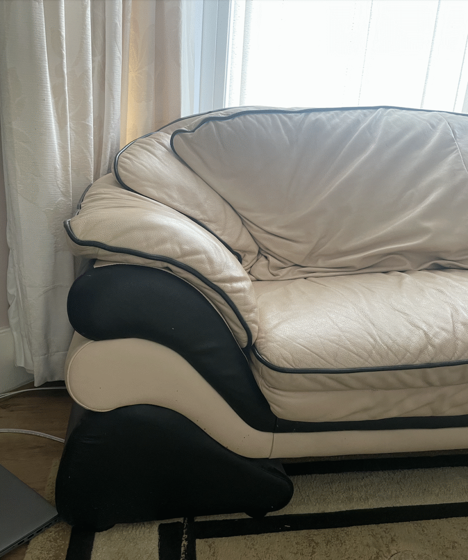 Italian 3-Seat Leather Sofa