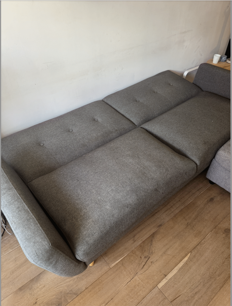 Set of two sofas (one turns into sofa bed)