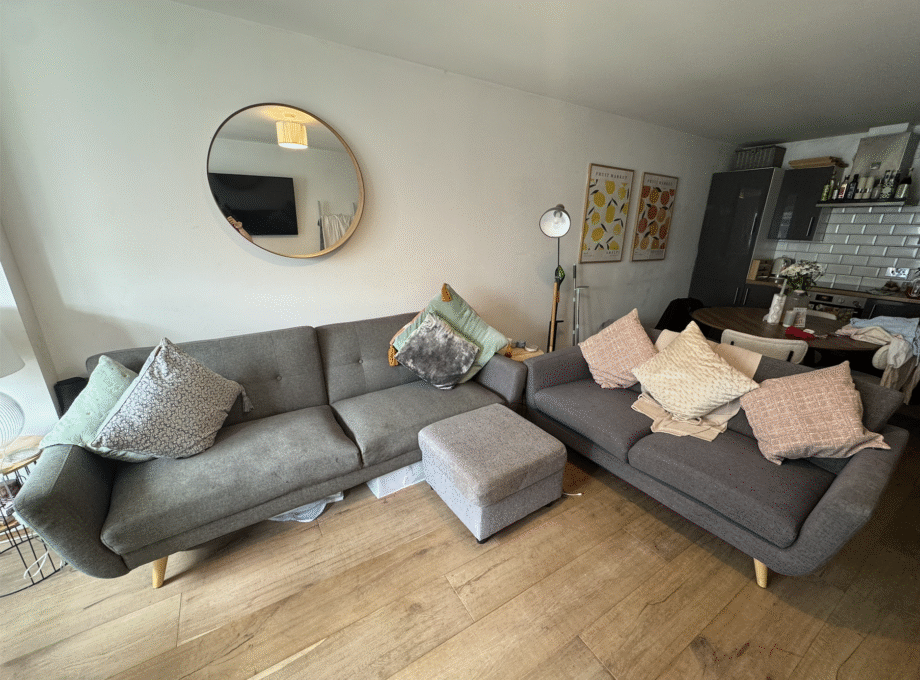 Set of two sofas (one turns into sofa bed)