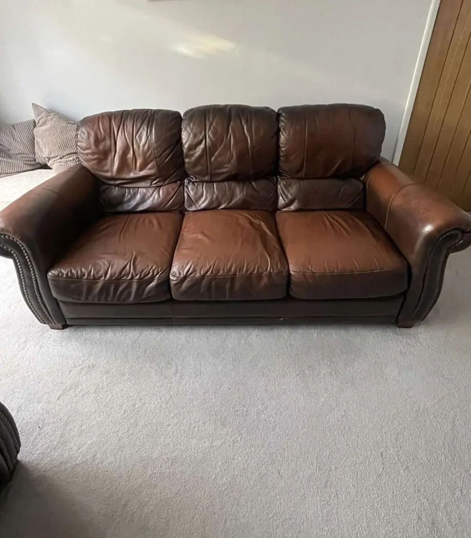 3 seater Italian Leather Sofa