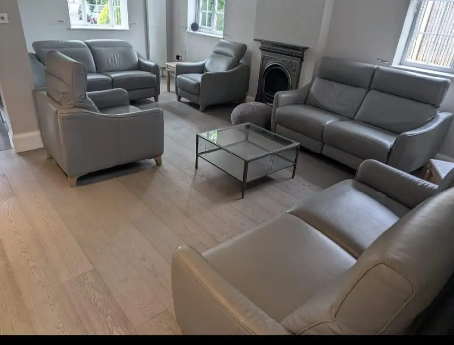 4 x ROM 2-Seater Grey Sofas (with recliners) & 2 x ROM 1-Seater Grey Sofas