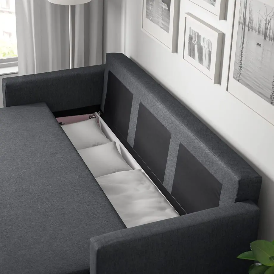 IKEA FRIHETEN 3-seat Sofa-Bed, Hyllie Dark Grey