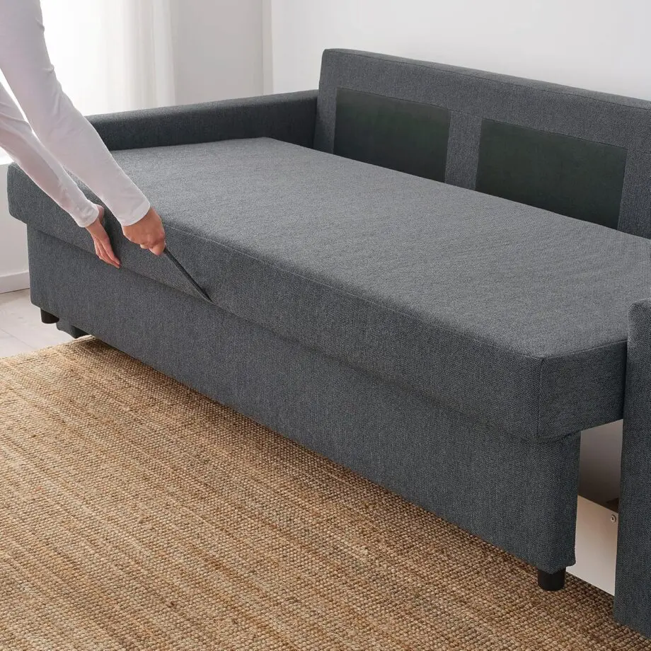 IKEA FRIHETEN 3-seat Sofa-Bed, Hyllie Dark Grey