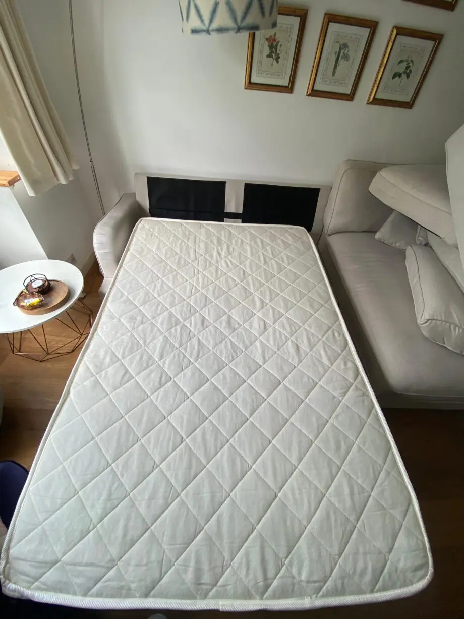 Dunelm Oatmeal Corner Sofabed with Ottoman Storage & Matching Cushions