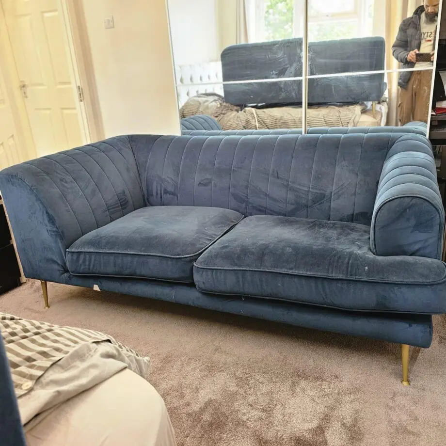 Blue 2 Seater Sofa