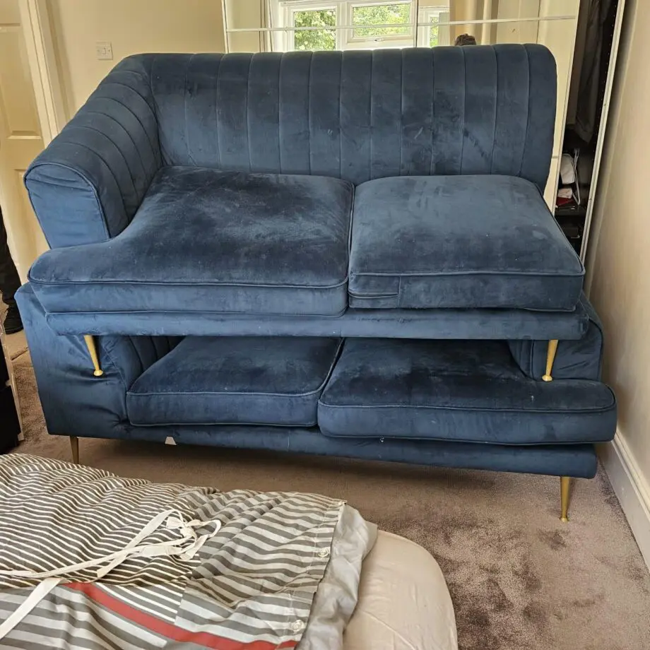 Blue 2 Seater Sofa