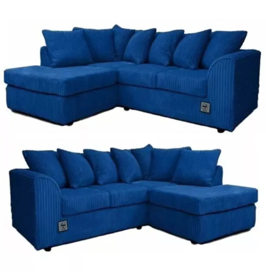 BRAND NEW JUMBO CORD CORNER SOFA. LEFT OR RIGHT FACING