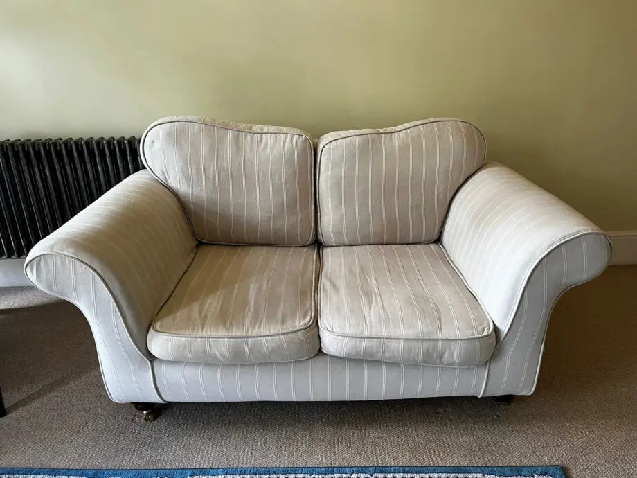 2-Seater Sofa – Neutral Stripe Design