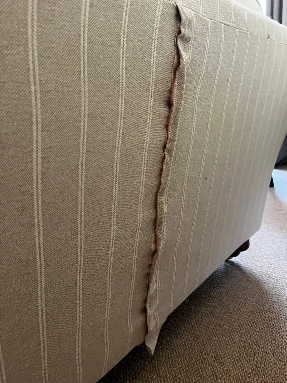 2-Seater Sofa – Neutral Stripe Design