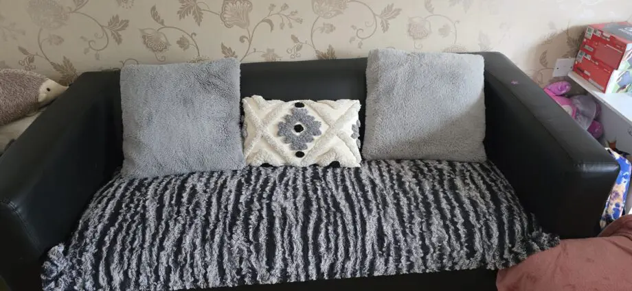 Argos Home Moda Faux Leather 3 Seater Sofa - Black