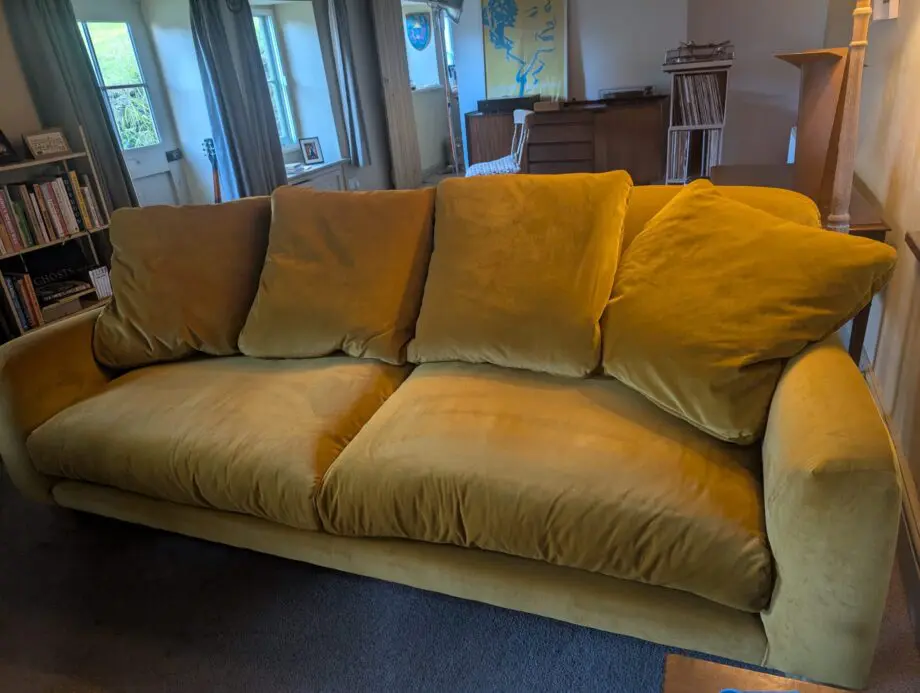 Loaf Mustard Yellow Deep 3 Seater sofa