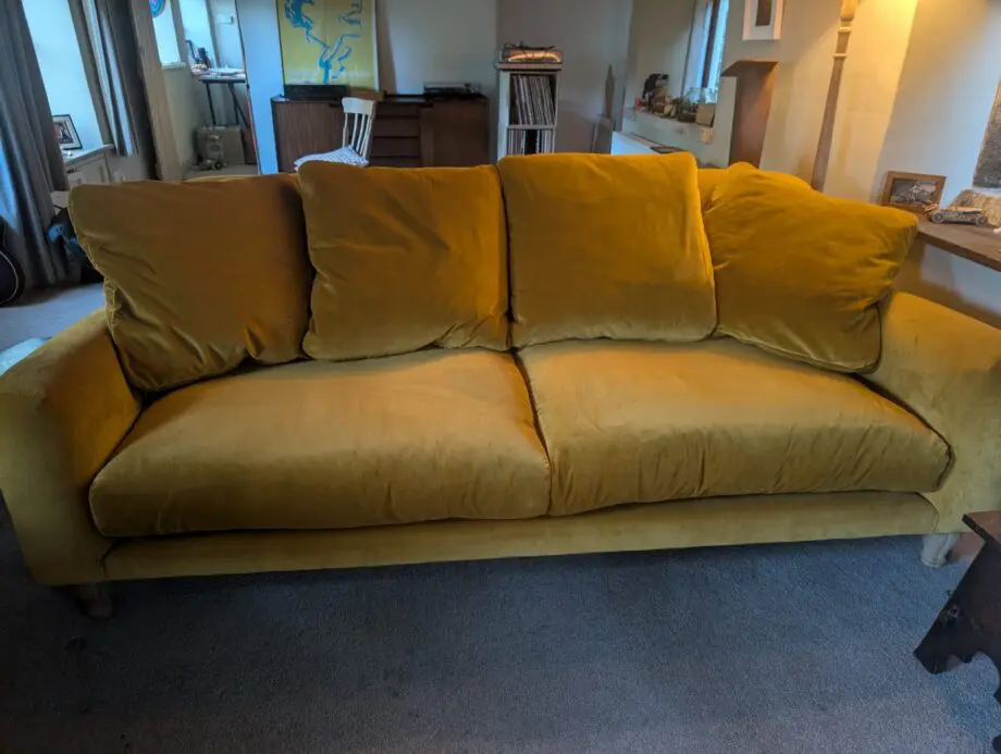 Loaf Mustard Yellow Deep 3 Seater sofa