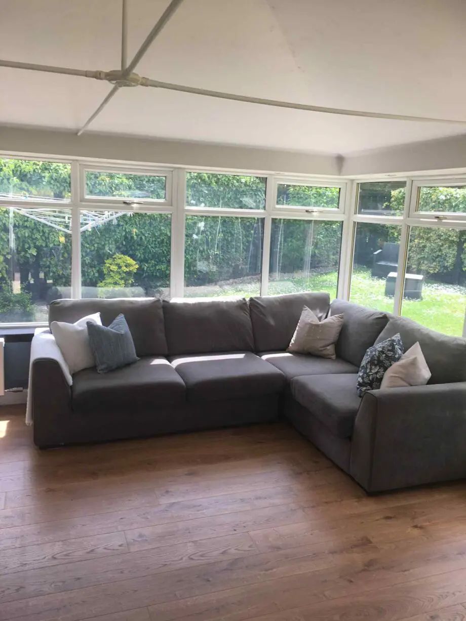 Ex-DFS grey corner sofa