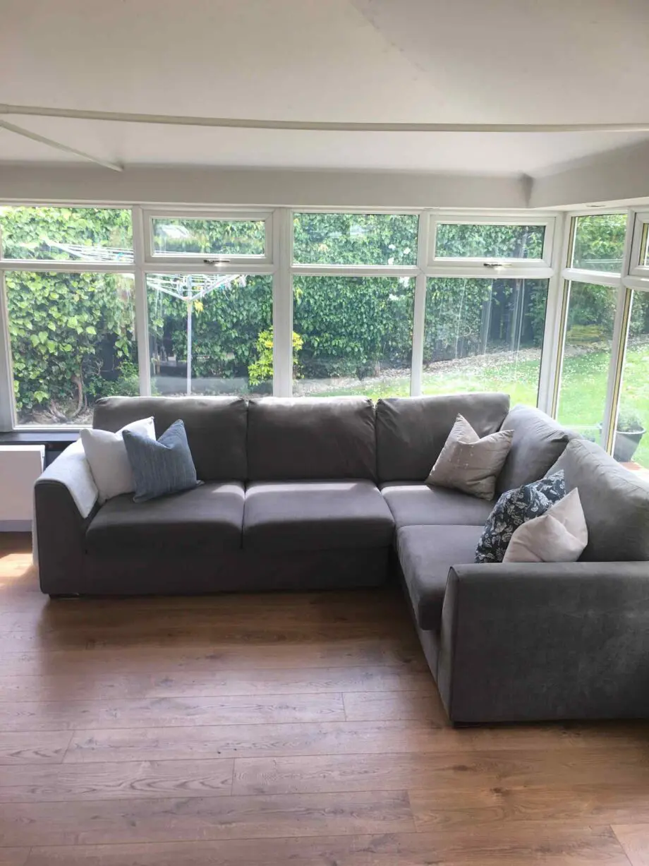 Ex-DFS grey corner sofa
