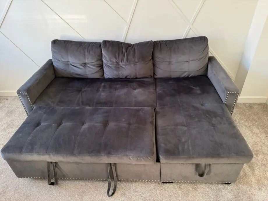 Grey sofa bed