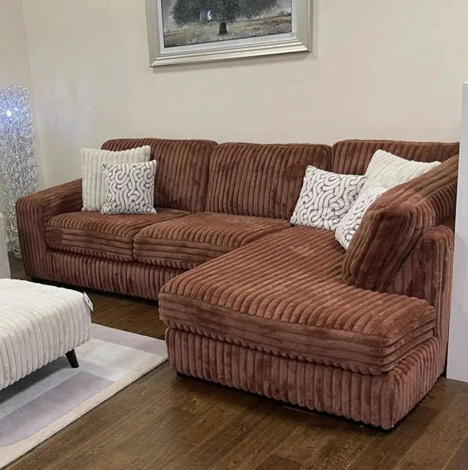 Teddy Layton Foxy Fabric Corner Sofa For Sale