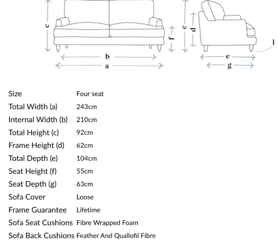 Sofa.com Sofa and Footstool - only 8 months old