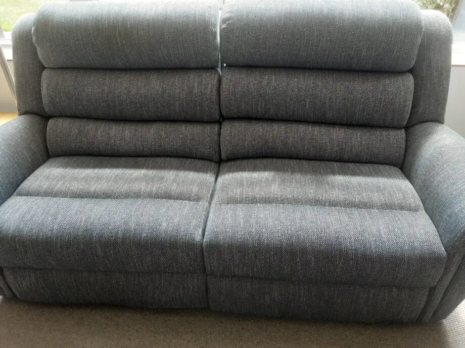 PARKER KNOLL-Navy/White- All seats with electric recline and charging sockets