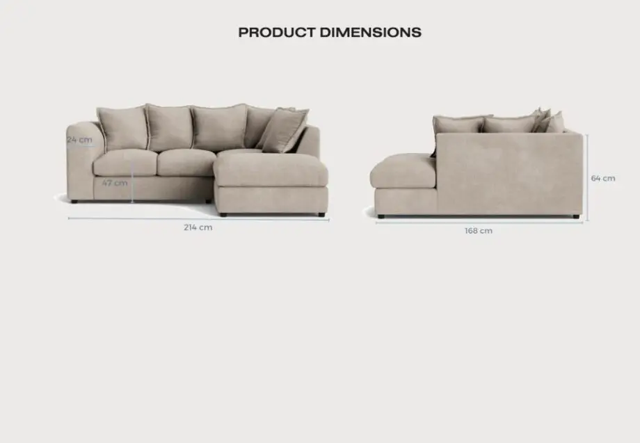 Clapham Sofa – Luxe Chenille Fabric Colour : Linen Beige