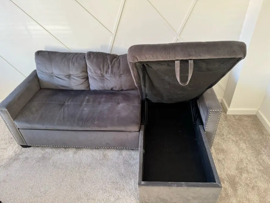 Grey sofa bed