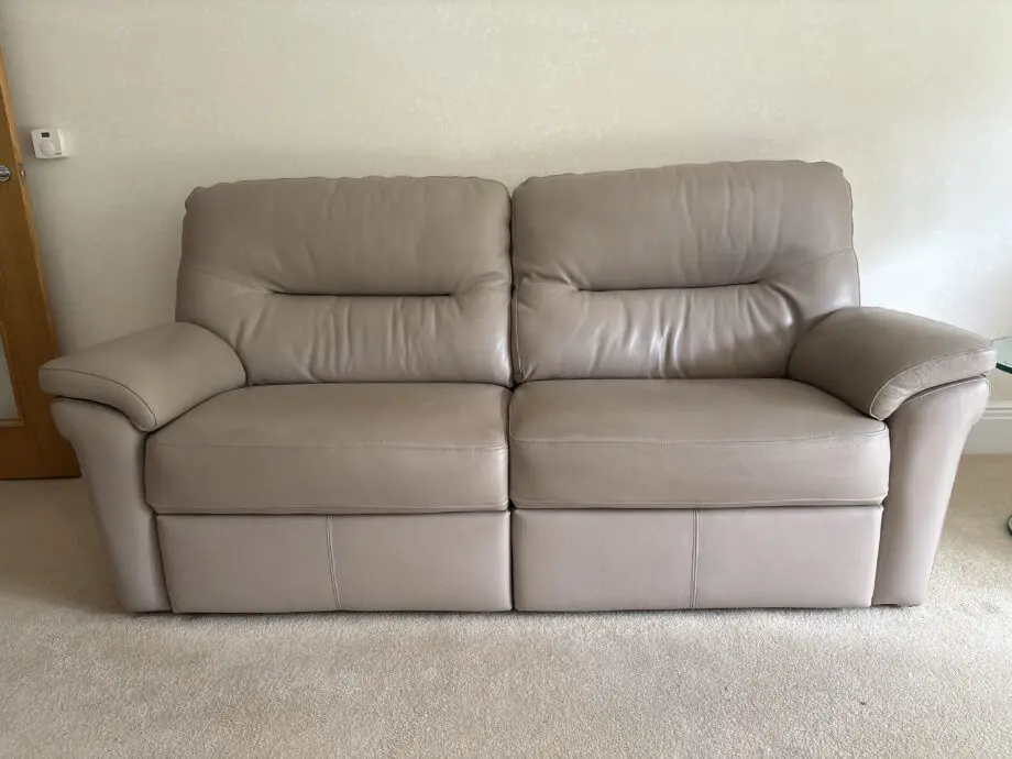 John Lewis three piece leather sofa set
