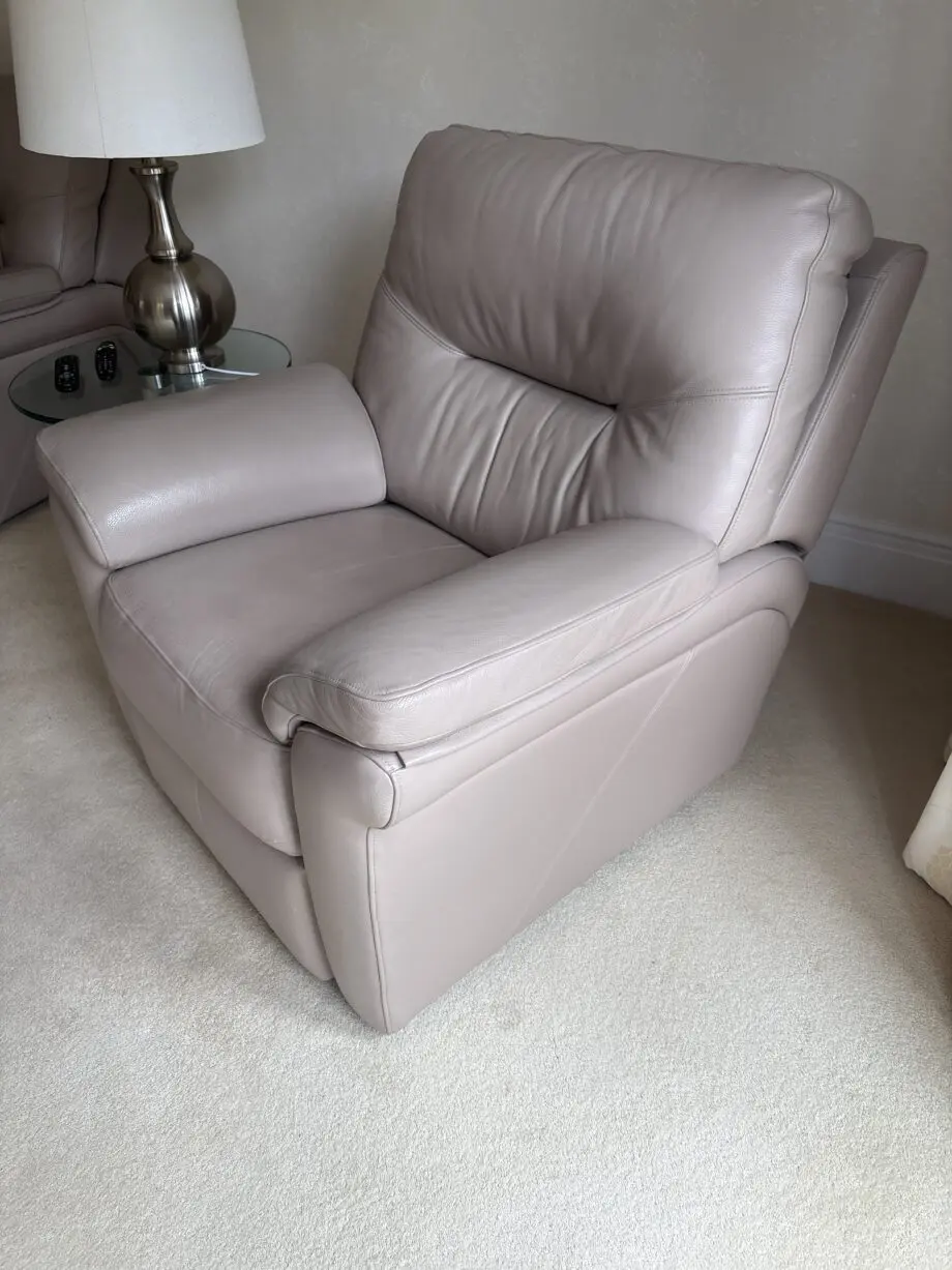 John Lewis three piece leather sofa set