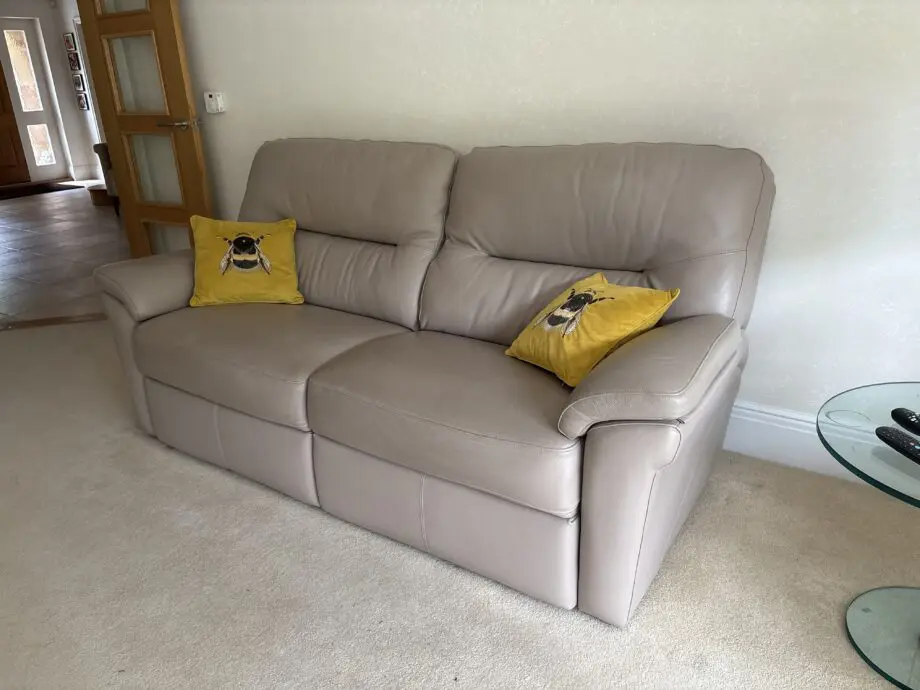 John Lewis three piece leather sofa set