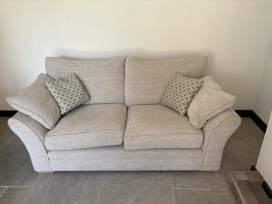 Beige/oatmeal two seater sofa bought from Arighi Bianchi Macclesfield.