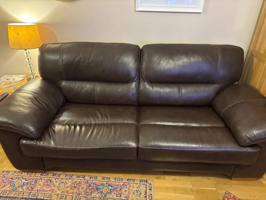 Dark Brown Leather settee