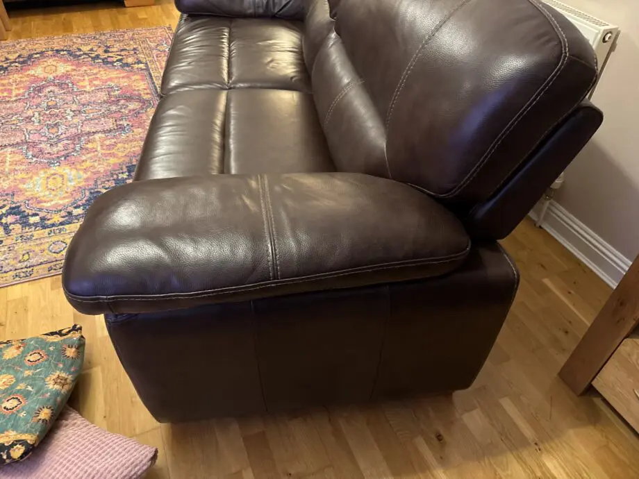 Dark Brown Leather settee