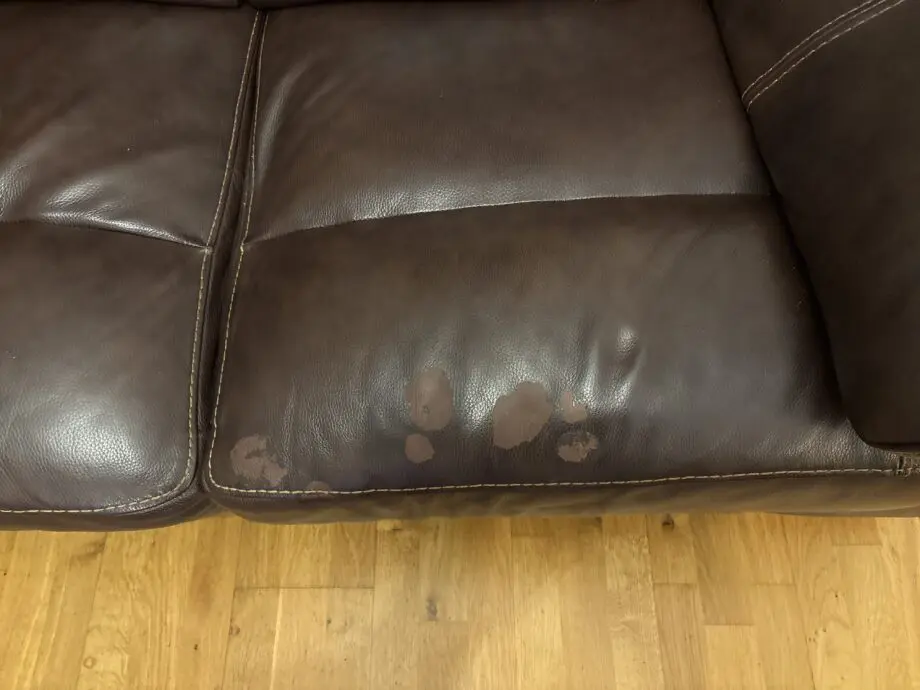 Dark Brown Leather two seater sofa
