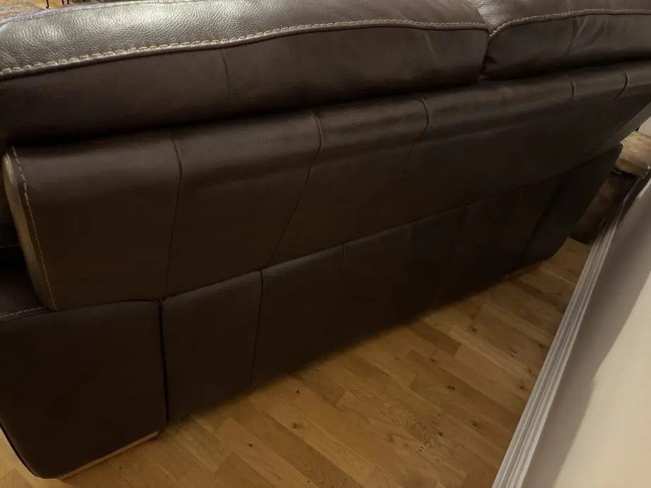 Dark Brown Leather two seater sofa