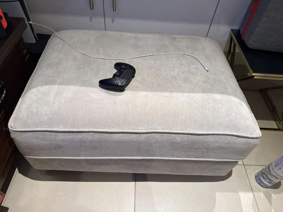 4 seater sofa, arm chair with foot stool