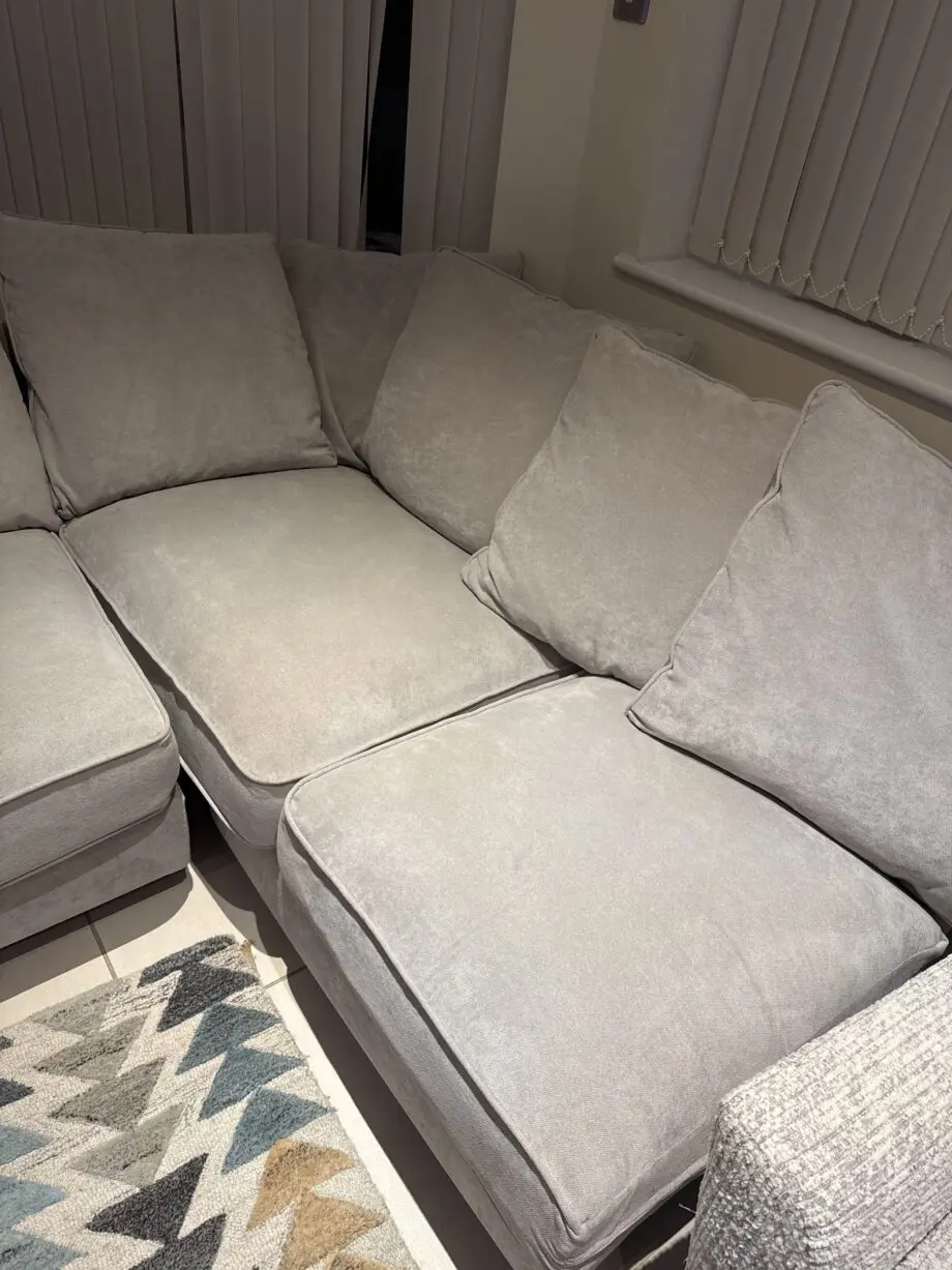 4 seater sofa, arm chair with foot stool