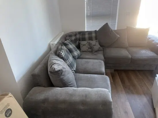 Grey L Shaped Corner Sofa