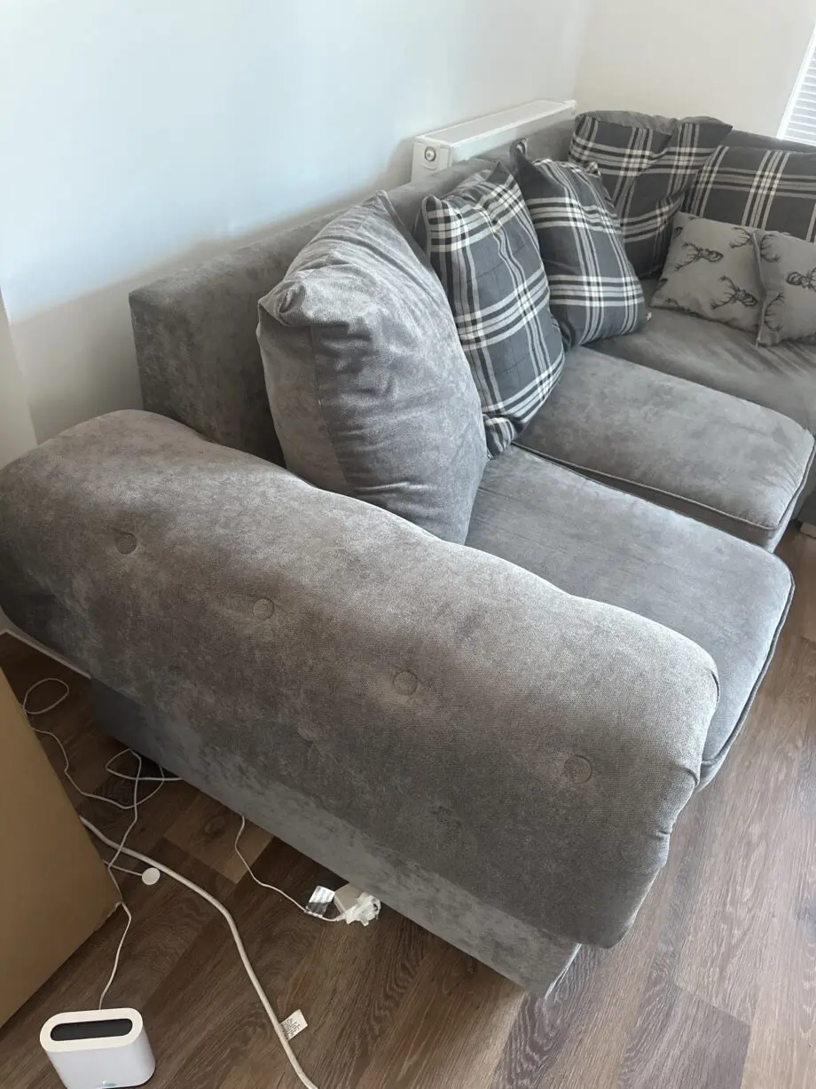 Grey L Shaped Corner Sofa