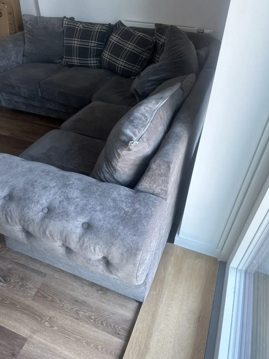 Grey L Shaped Corner Sofa