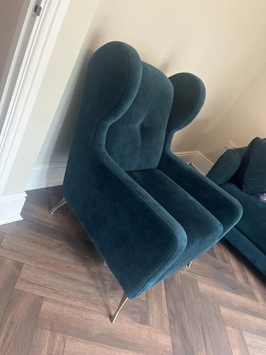 Sofology Teal Midland Hill Wingback chair