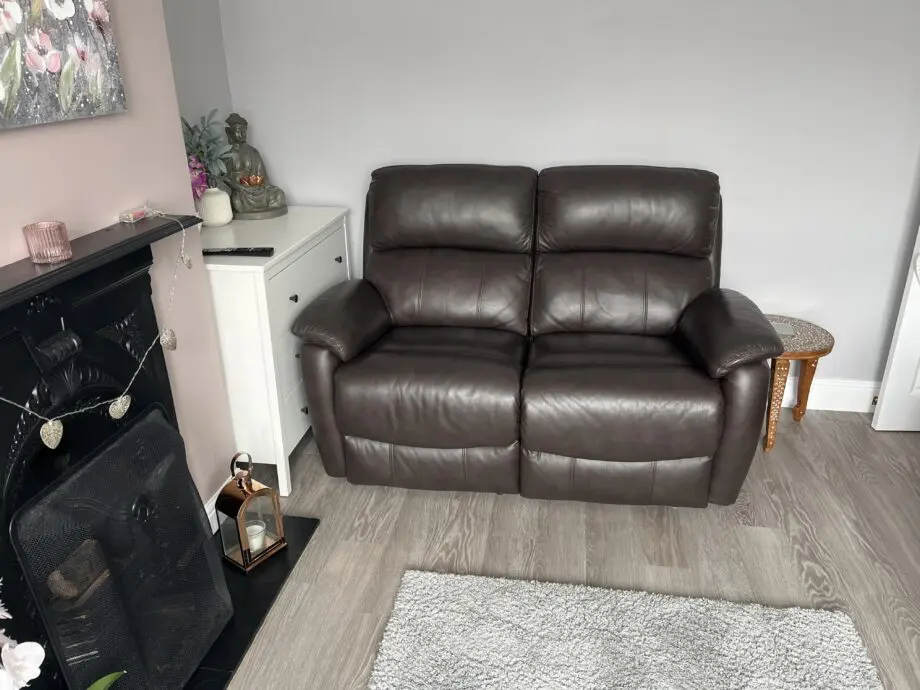 Brown leather recliner sofas