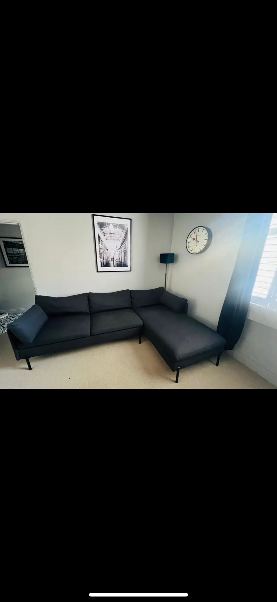 Made Charcoal Corner Sofa