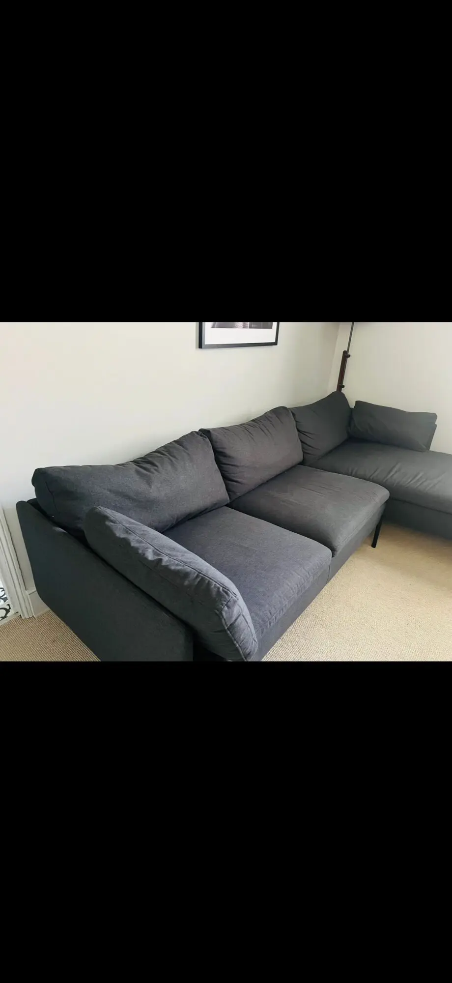 Made Charcoal Corner Sofa