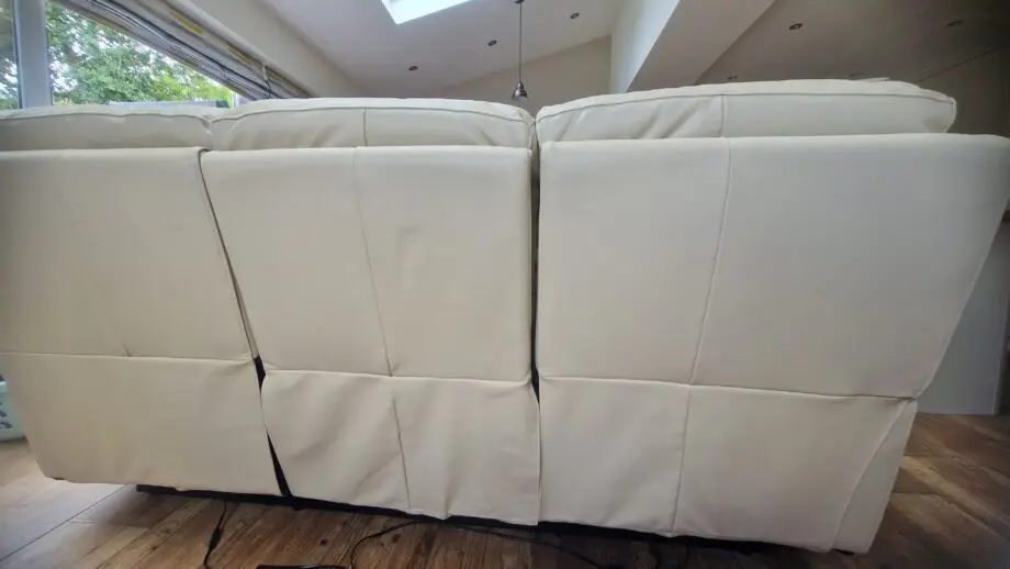 Leather 3 seater electric recliner sofa
