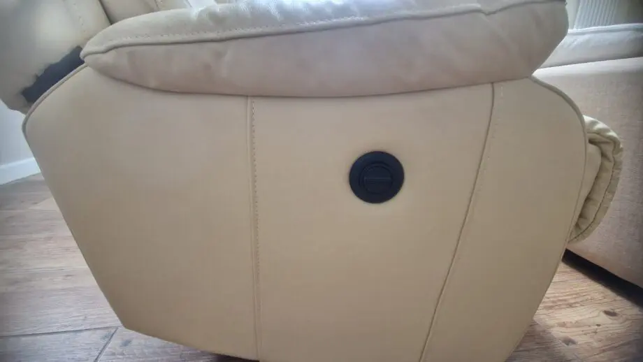 Leather 3 seater electric recliner sofa