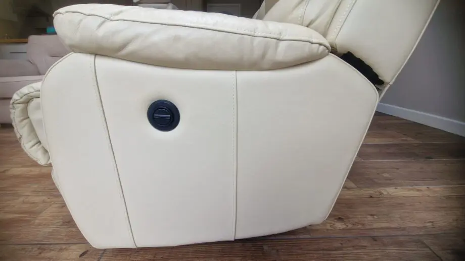 Leather 3 seater electric recliner sofa