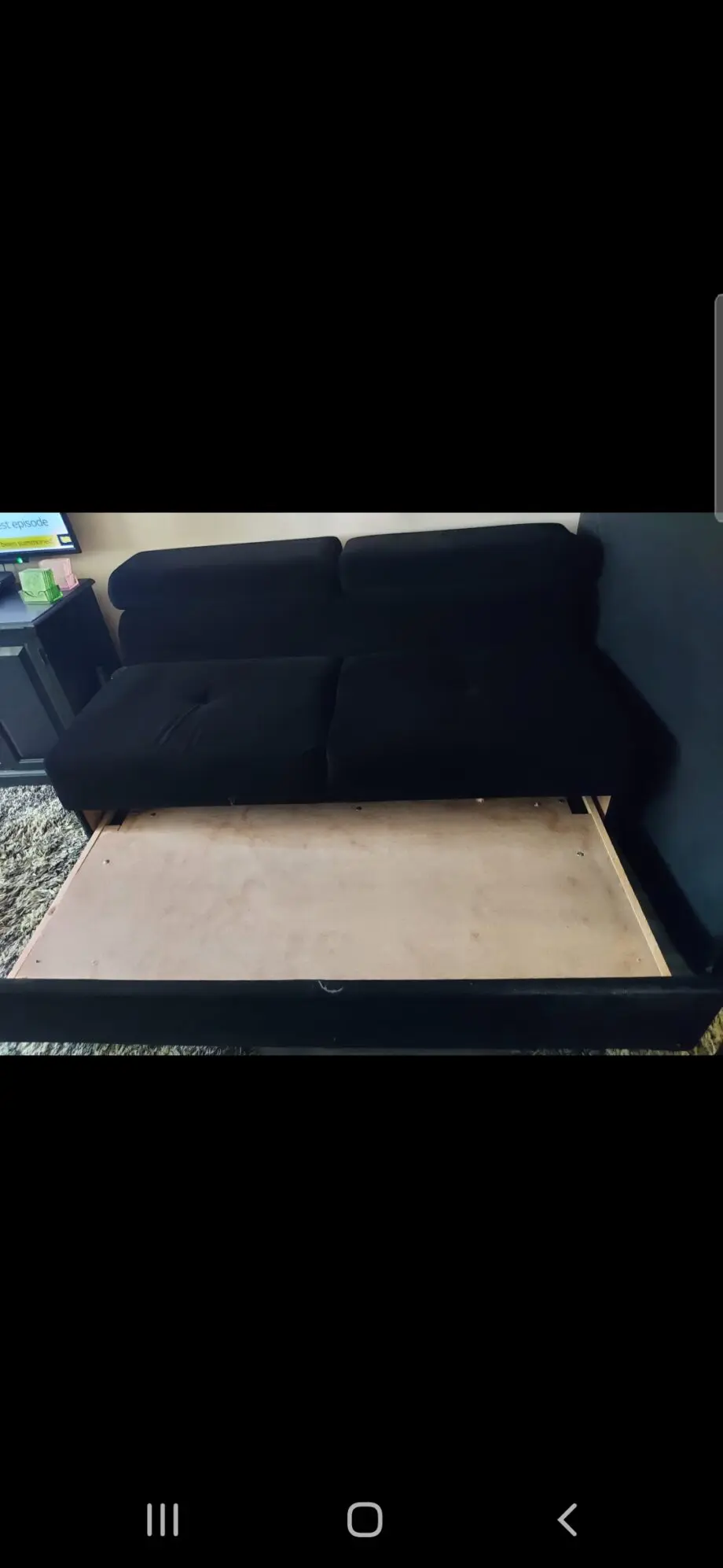 Two seater sofa with storage