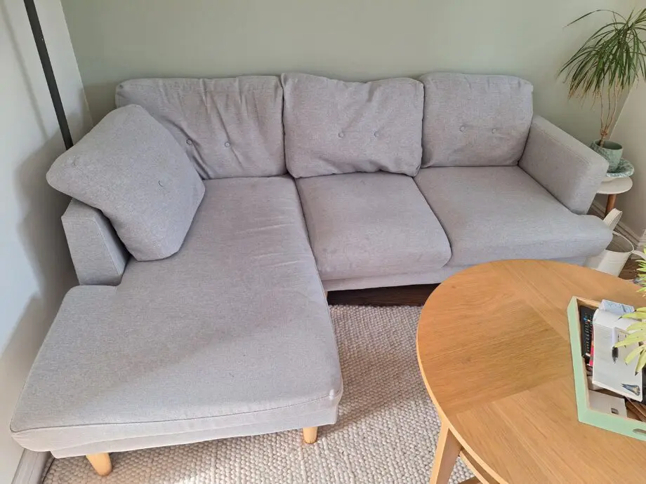Grey L/corner sofa