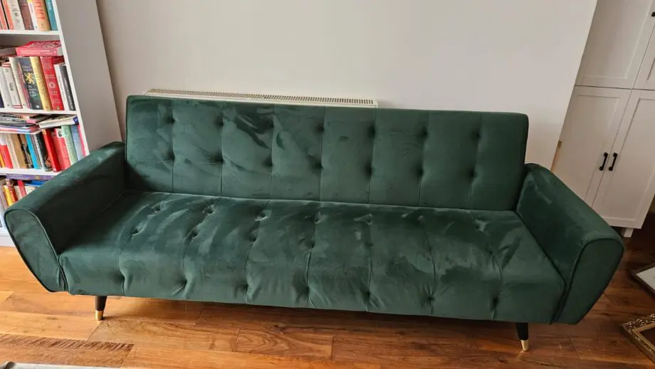 Emerald green 3 seater sofa bed - Jahnke 🇩🇪, perfect condition