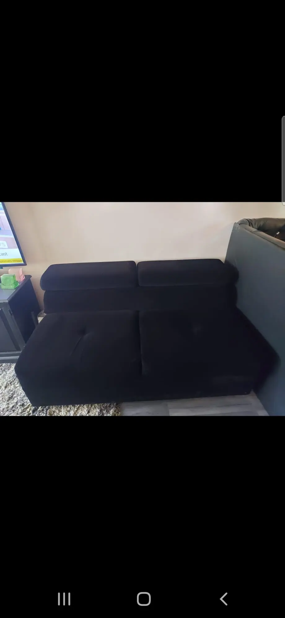 Two seater sofa with storage