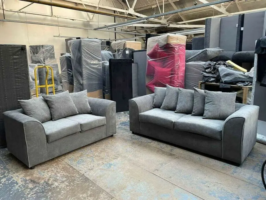 Chelsea 3+2 Loveseat + Pouffe || Corner Sofa For Sale - Cash on Arrival